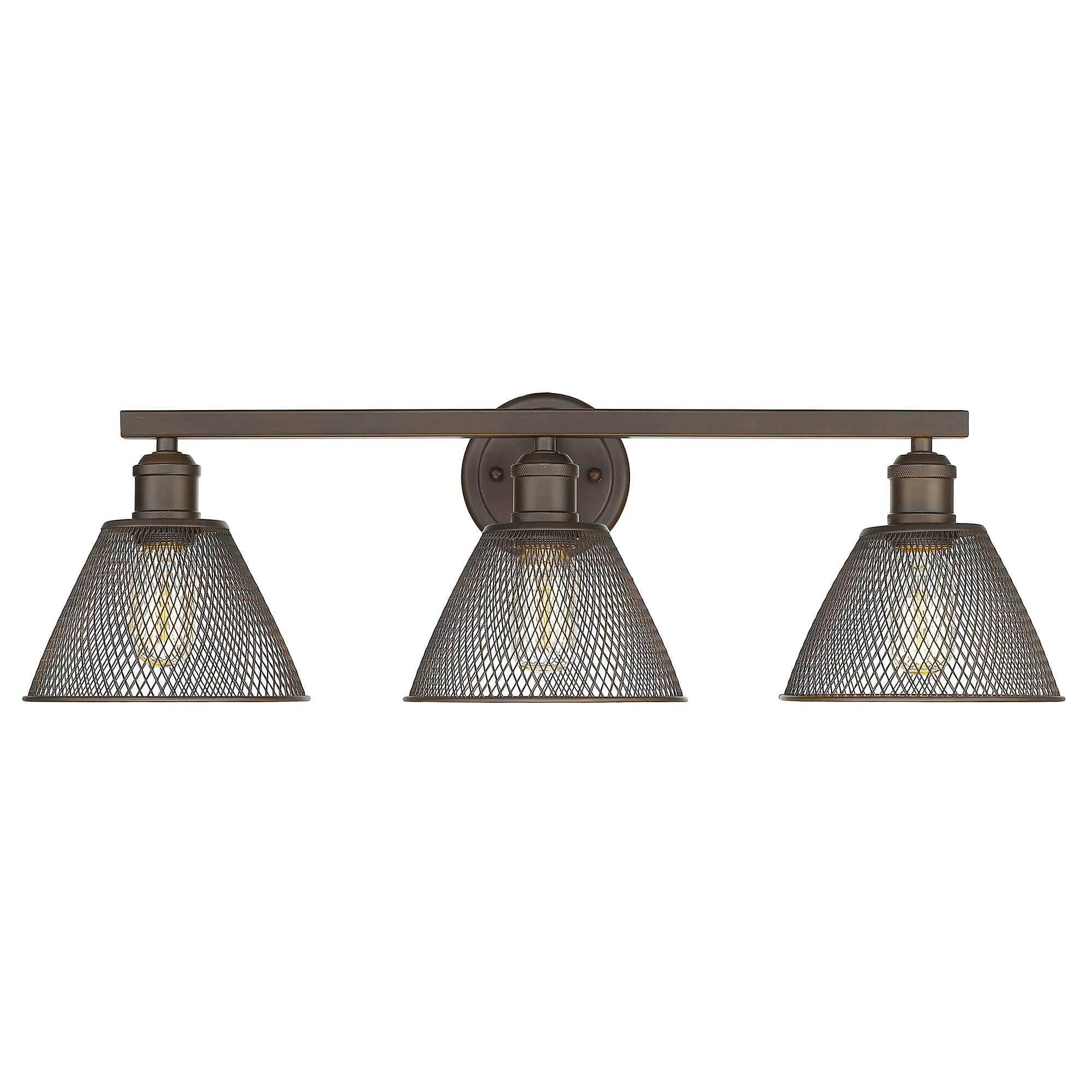 Shown in Rubbed Bronze finish and Rubbed Bronze shade