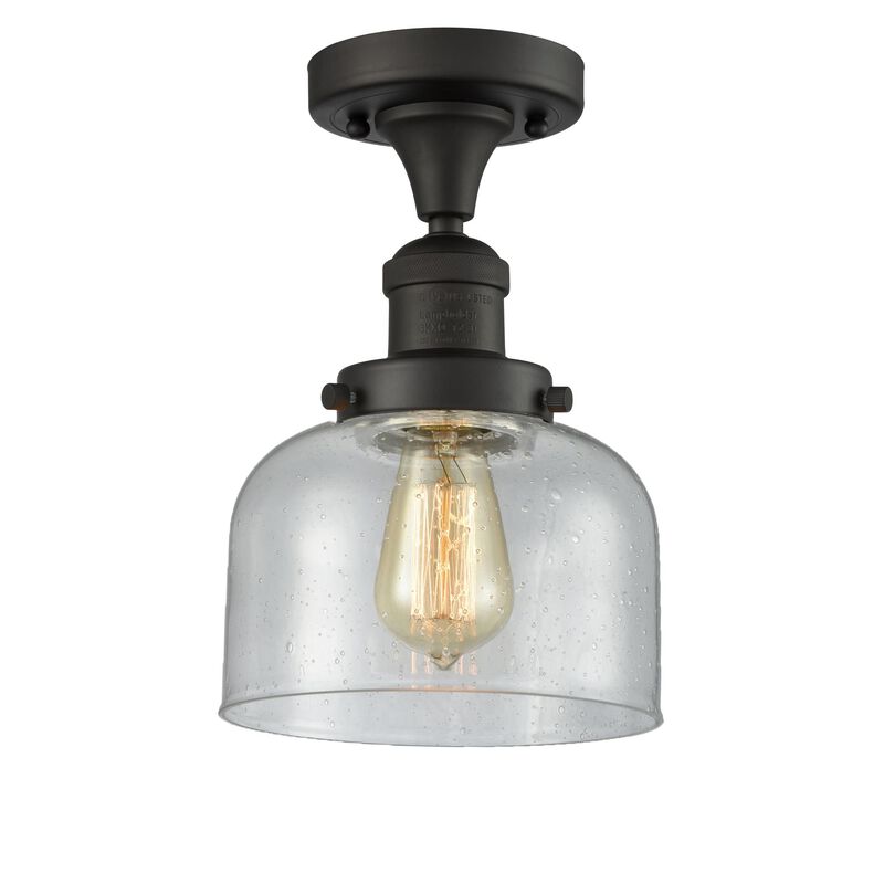 Bruno Marashlian Large Bell 8 Inch 1 Light LED Semi Flush Mount by Innovations Lighting