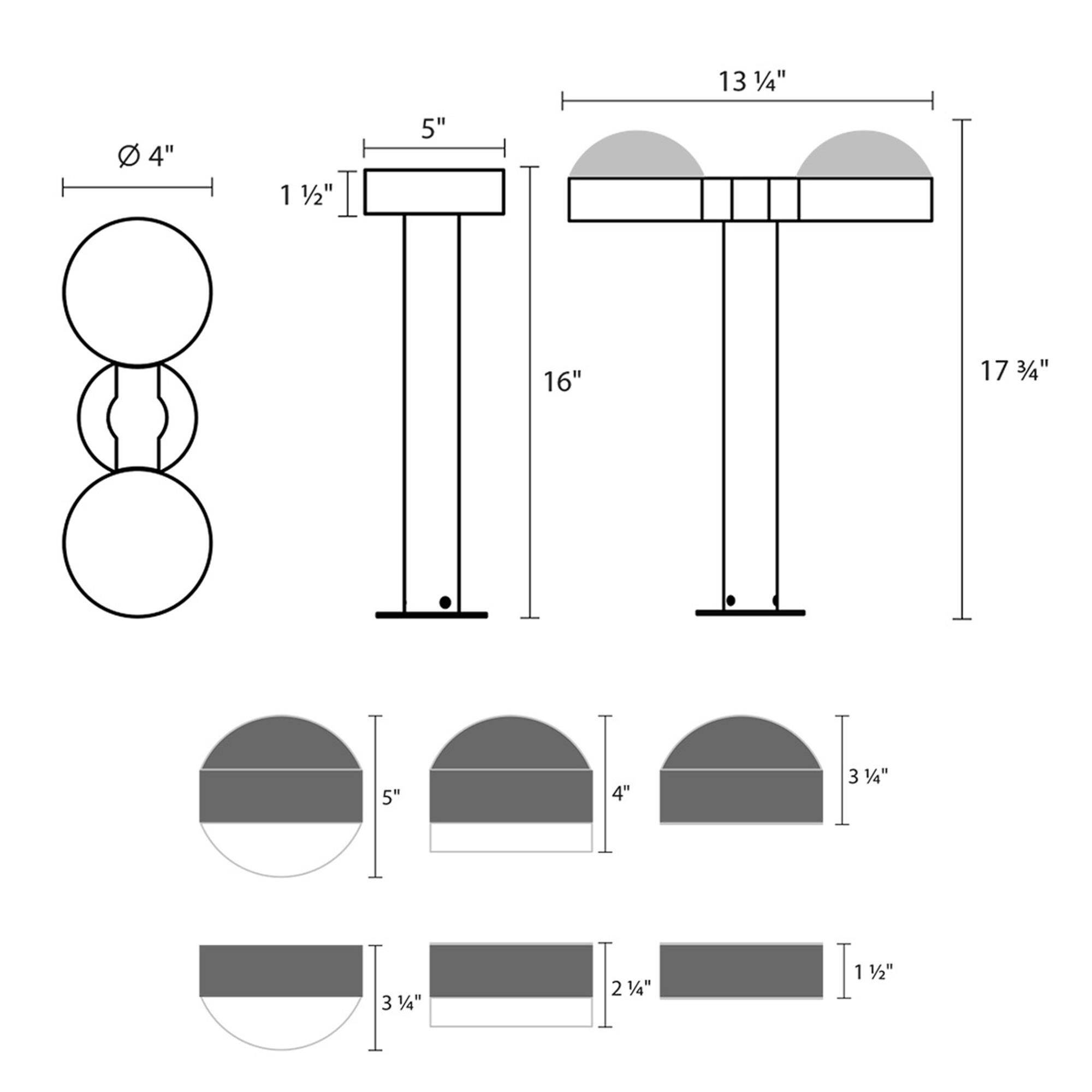 Shown in Textured Bronze finish and No Glass  glass and Clear - Acrylic shade