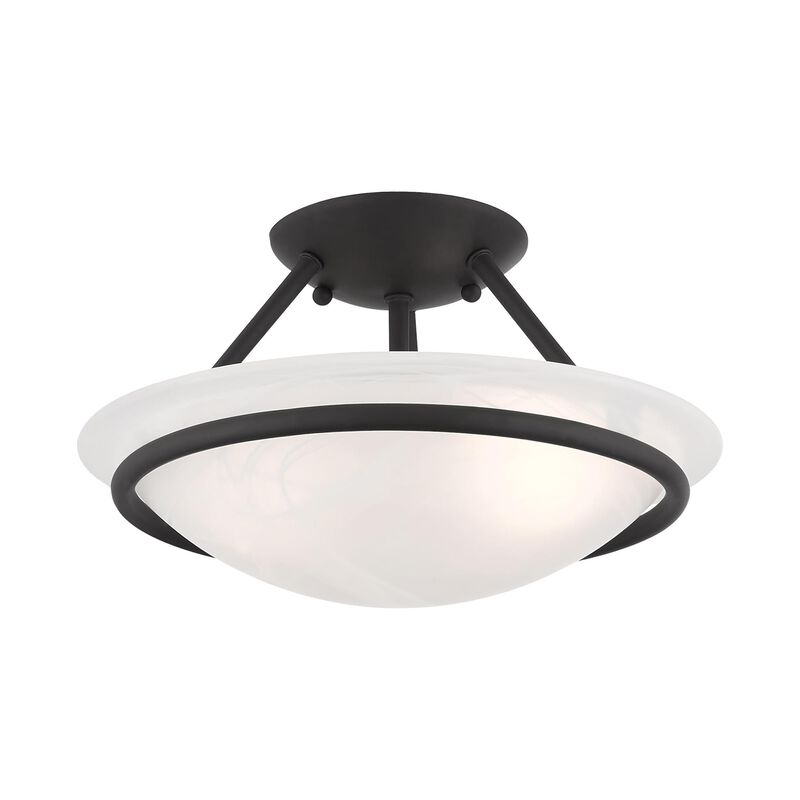 Newburgh 12 Inch 2 Light Semi Flush Mount by Livex Lighting