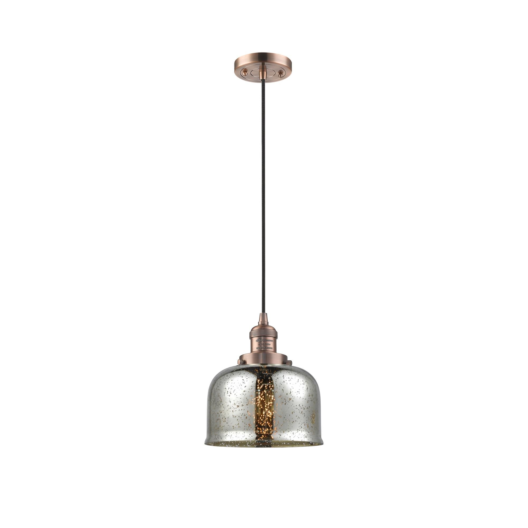 Shown in Antique Copper finish and Silver Mercury glass