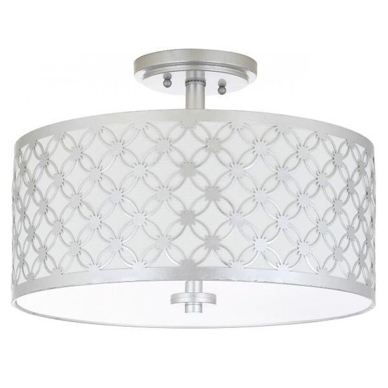 Hutch 16 Inch 3 Light Semi Flush Mount by Safavieh