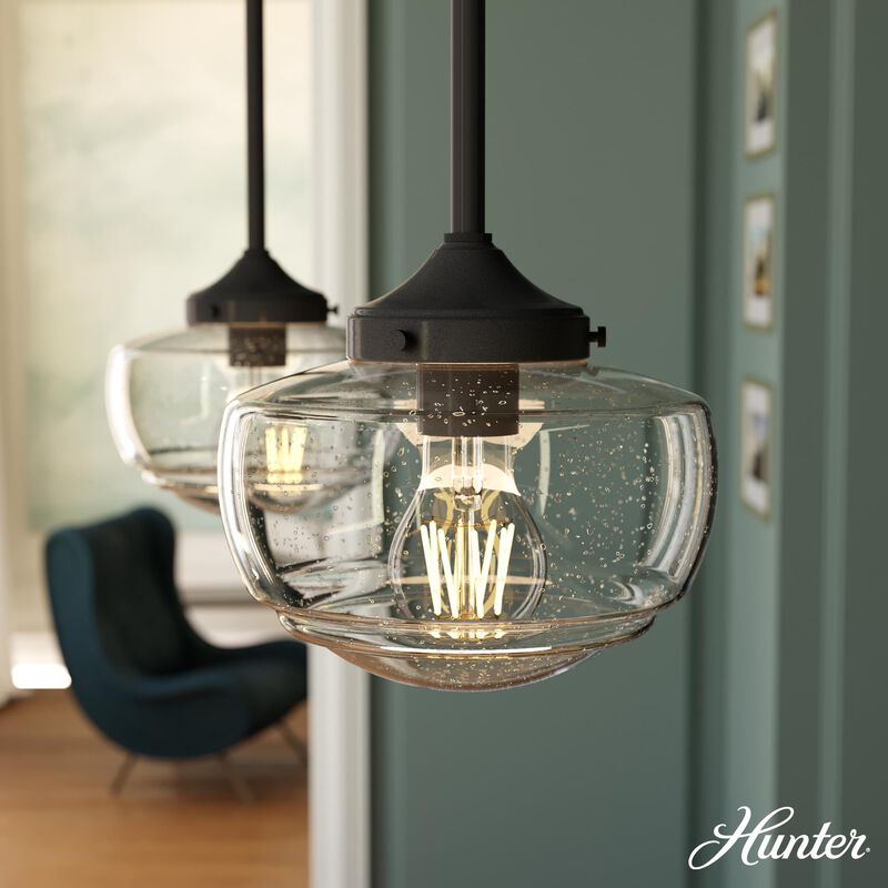 Saddle Creek 6 Inch 1 Light Semi Flush Mount by Hunter Fan