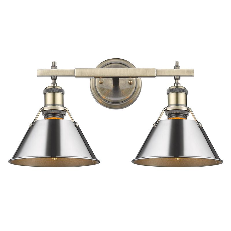 Orwell 18 Inch 2 Light Bath Vanity Light by Golden Lighting