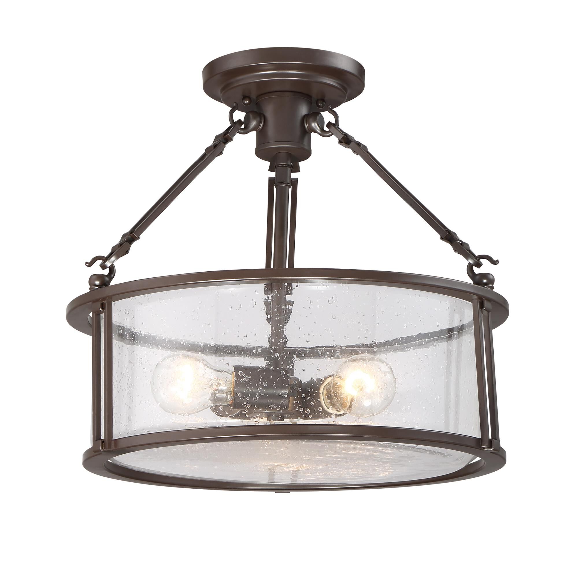 Buchanan 16 Inch 3 Light Semi Flush Mount by Quoizel