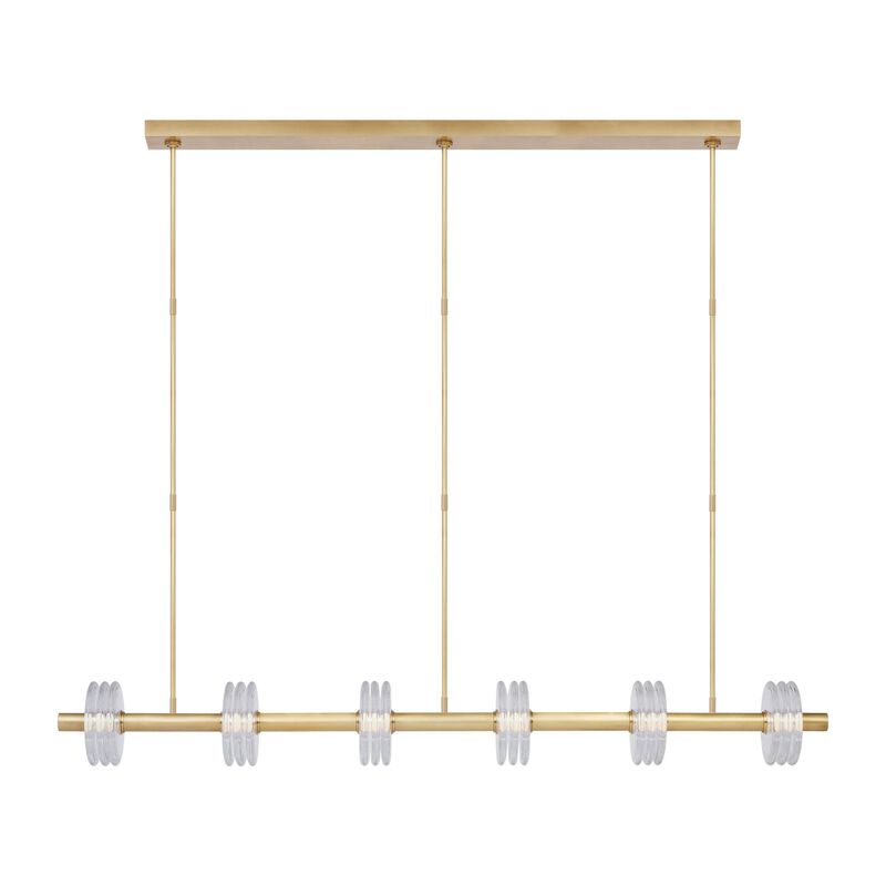 Kelly Wearstler Laurel 72 Inch 6 Light Linear Suspension Light by Visual Comfort Modern Collection