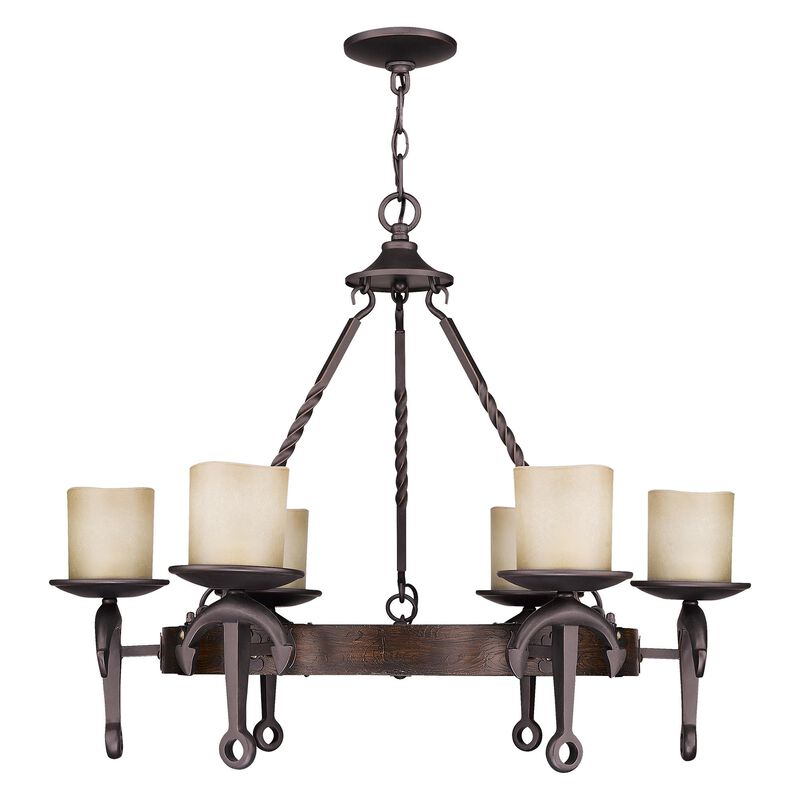 Cape May 30 Inch 6 Light Chandelier by Livex Lighting