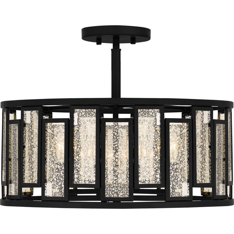 Bankston 18 Inch 4 Light Semi Flush Mount by Quoizel