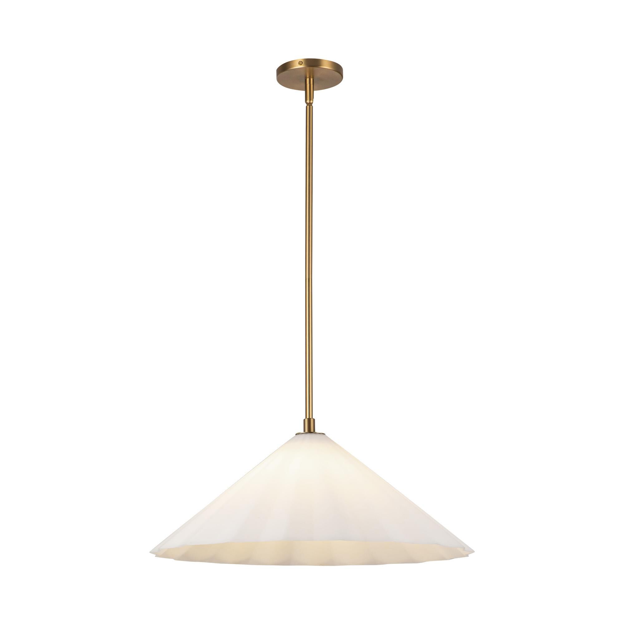 Shown in Aged Brass/Opal Glass|matte Black/Opal Glass finish and Opal glass and Opal Glass shade