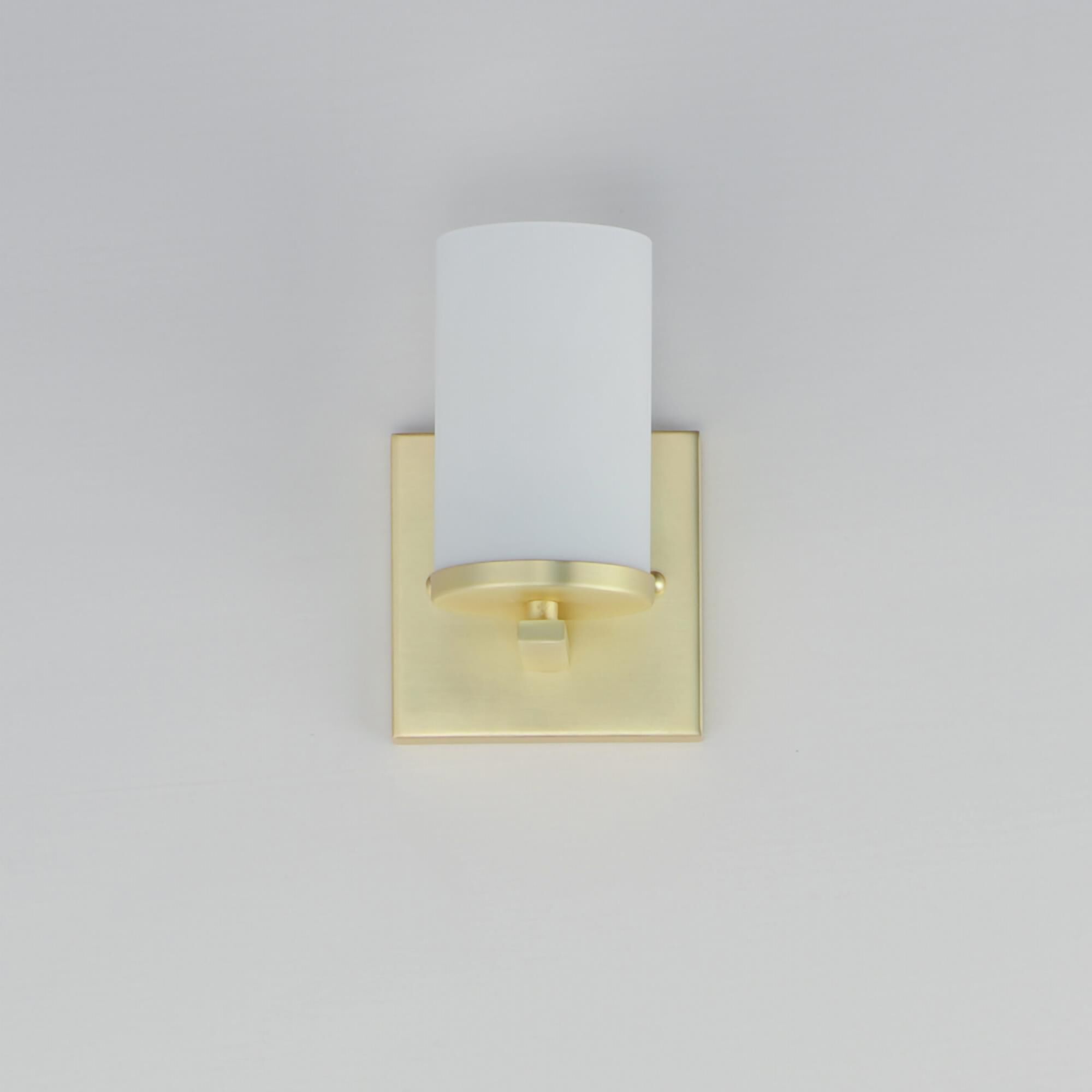 Shown in Satin Brass finish and Satin White glass and Glass shade