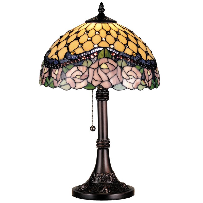 Jeweled Rose 19 Inch Table Lamp by Meyda Lighting