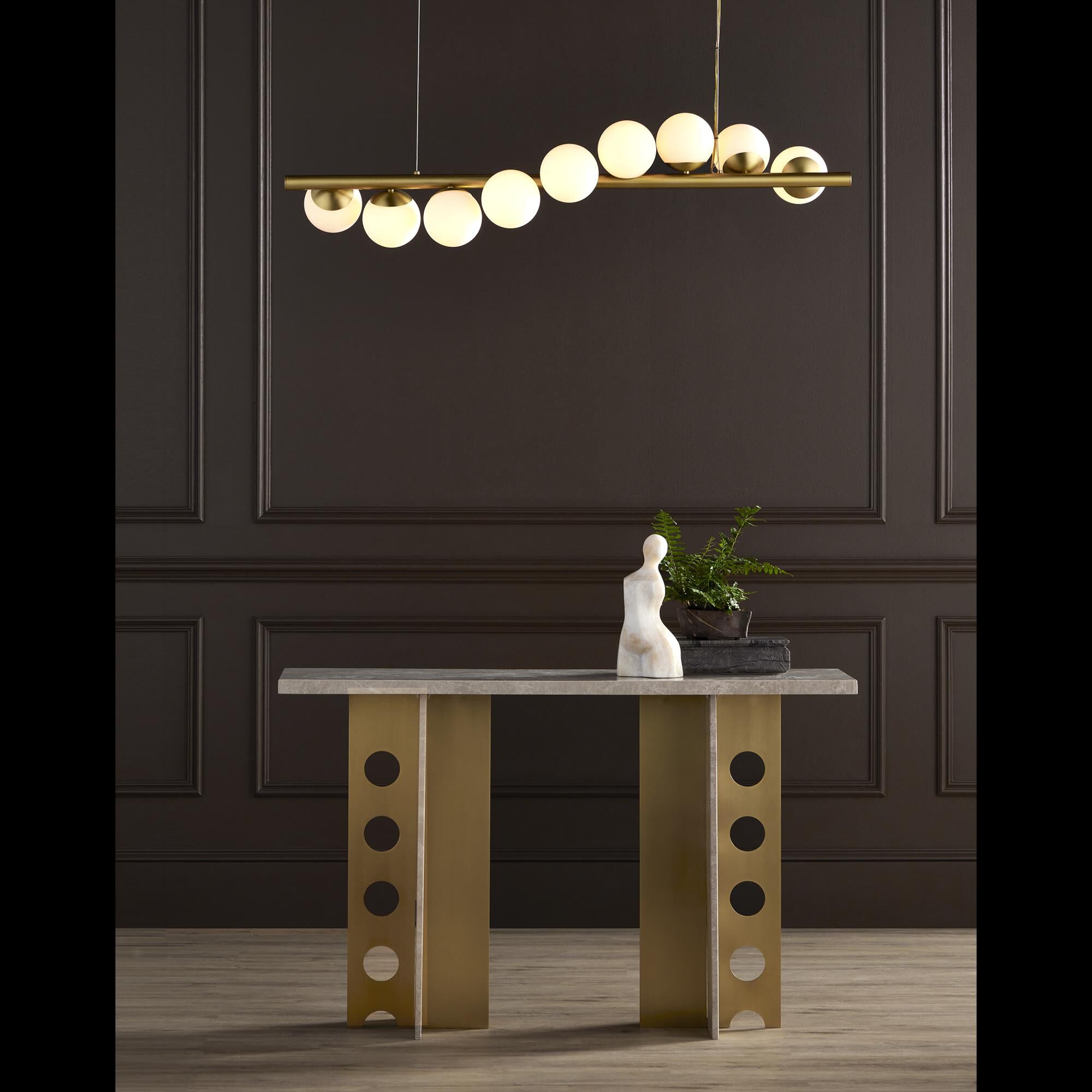 Shown in Natural and Polished Brass finish