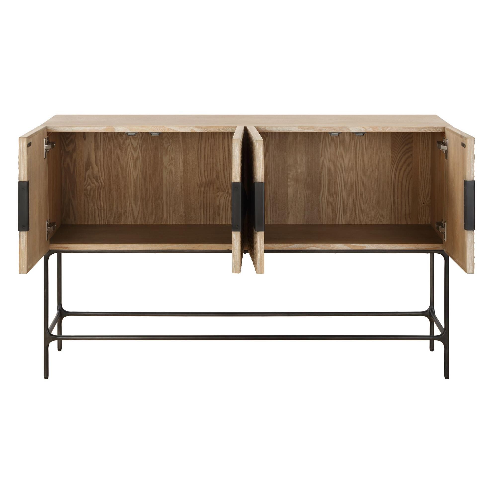 Shown in Unique In Design And Function This Four Door Cabinet Can Be Used As A Sideboard, Media Unit, Or Cons finish