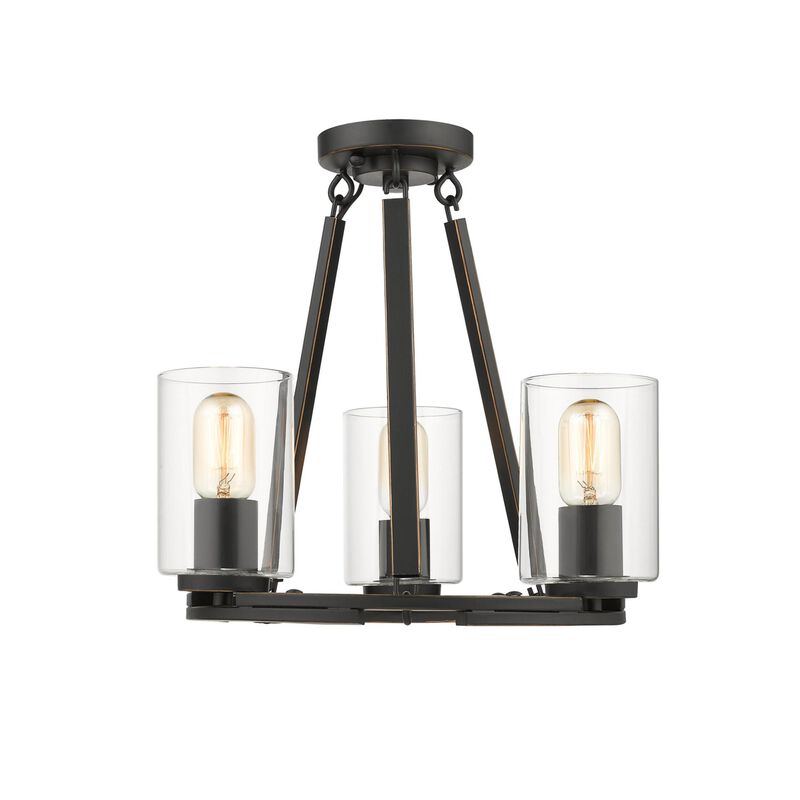 Monroe 16 Inch 3 Light Mini Chandelier by Golden Lighting