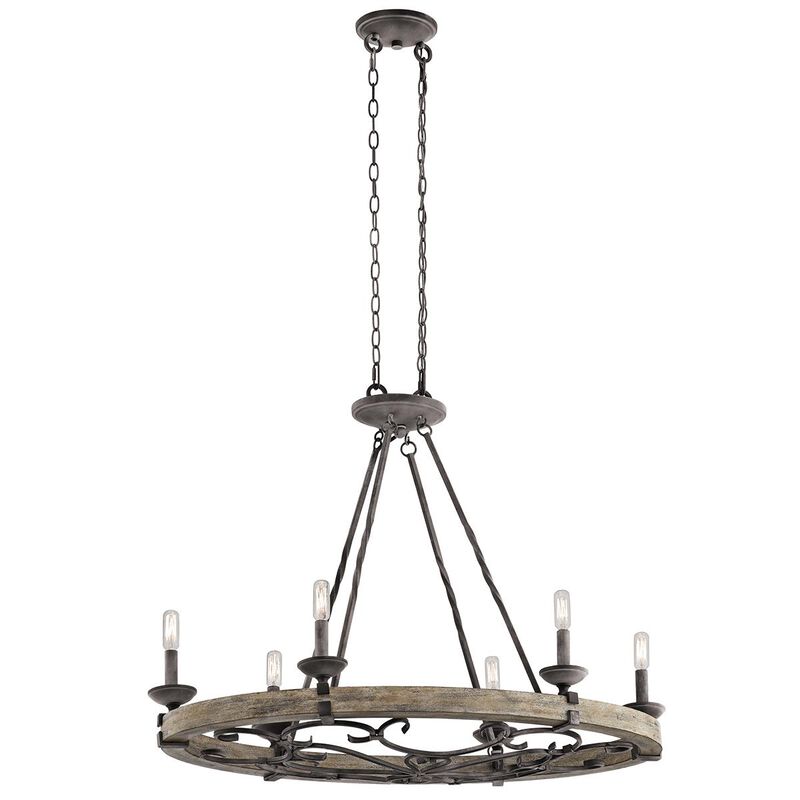 Taulbee 36 Inch 6 Light Mini Chandelier by Kichler Lighting