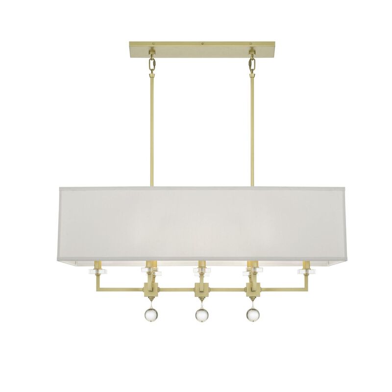 Paxton 38 Inch 8 Light Linear Suspension Light by Crystorama