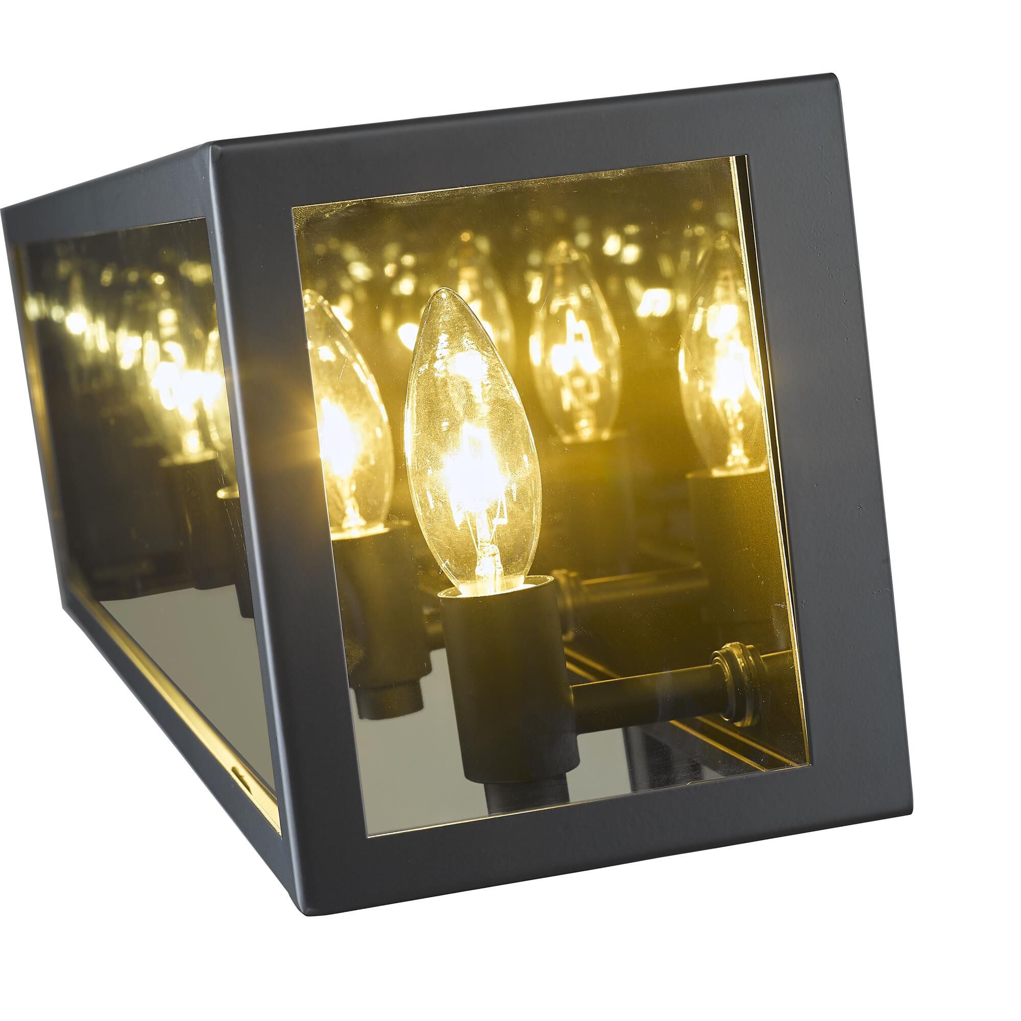 Shown in Misty Charcoal finish and Mirror glass and Mirror Glass shade