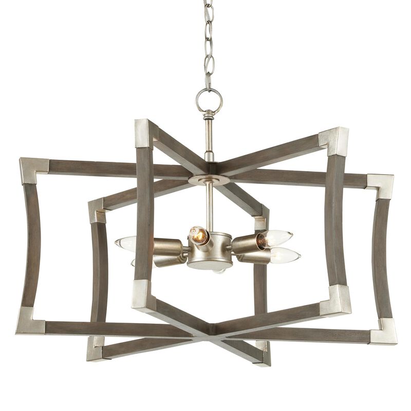 Bastian 27 Inch 6 Light Chandelier by Currey and Company