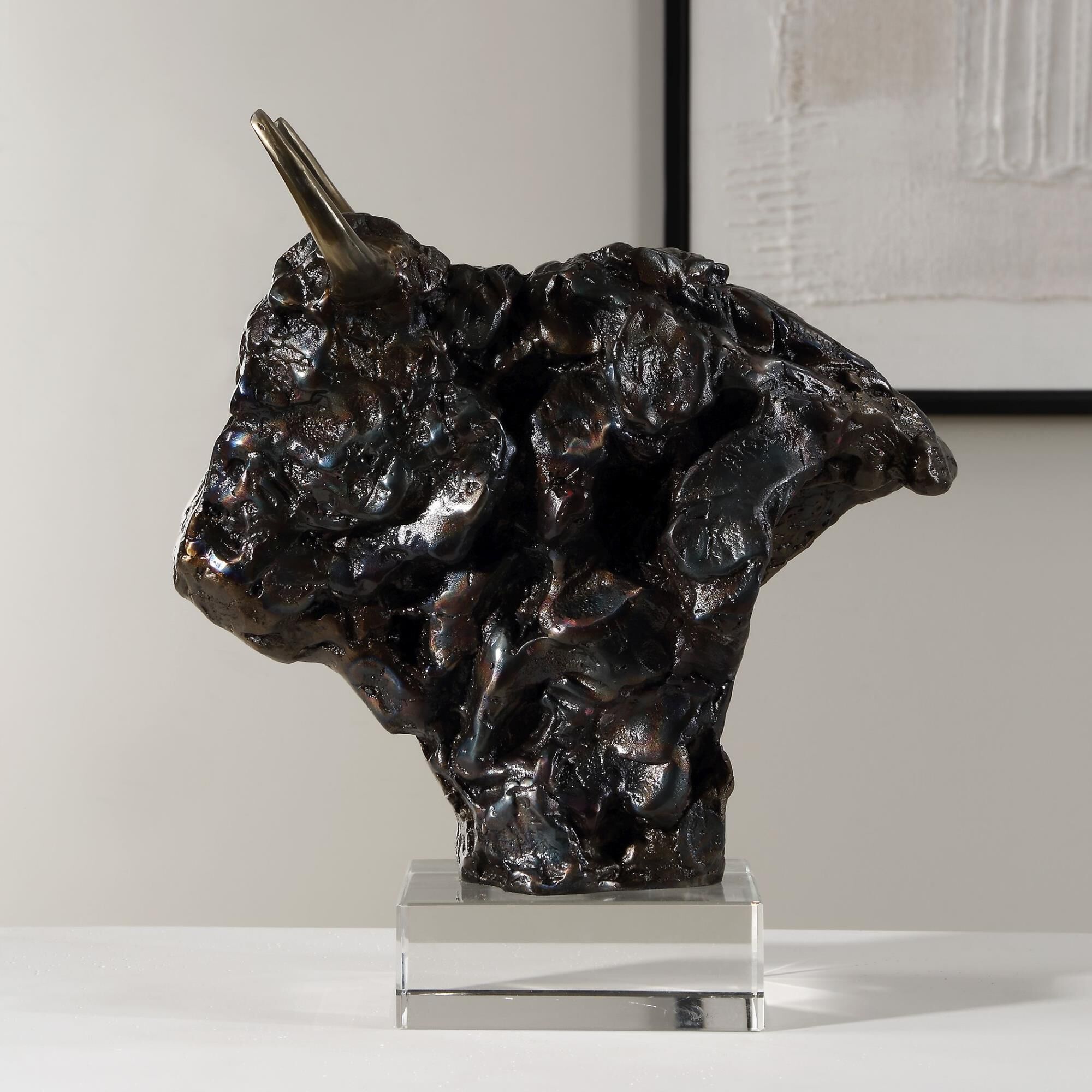 Shown in Introducing Our Exquisite Bison Bust, A Majestic Symbol Of Strength And Elegance. Crafted In Tarnish finish