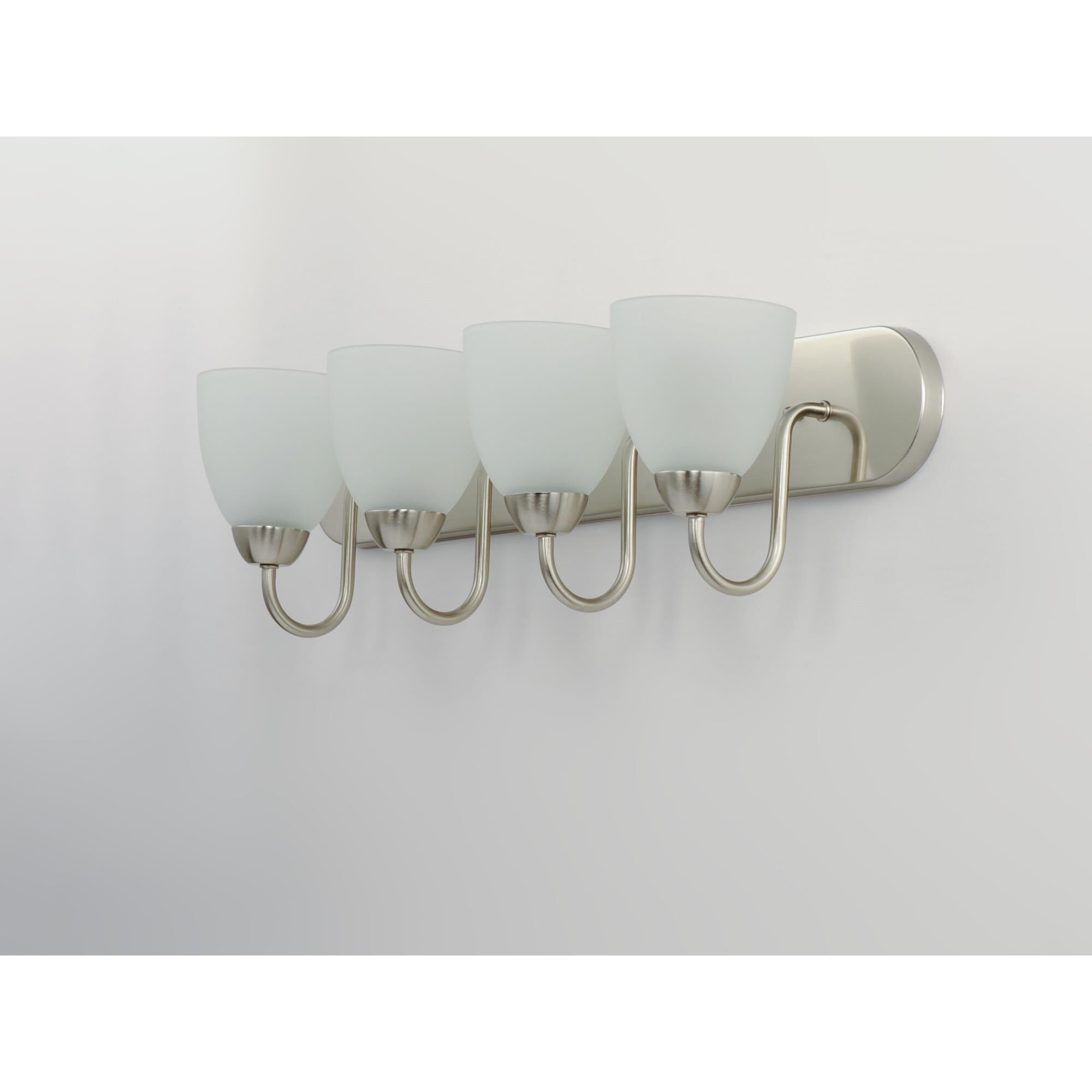 Shown in Satin Nickel finish and Frosted glass and Frosted Glass shade