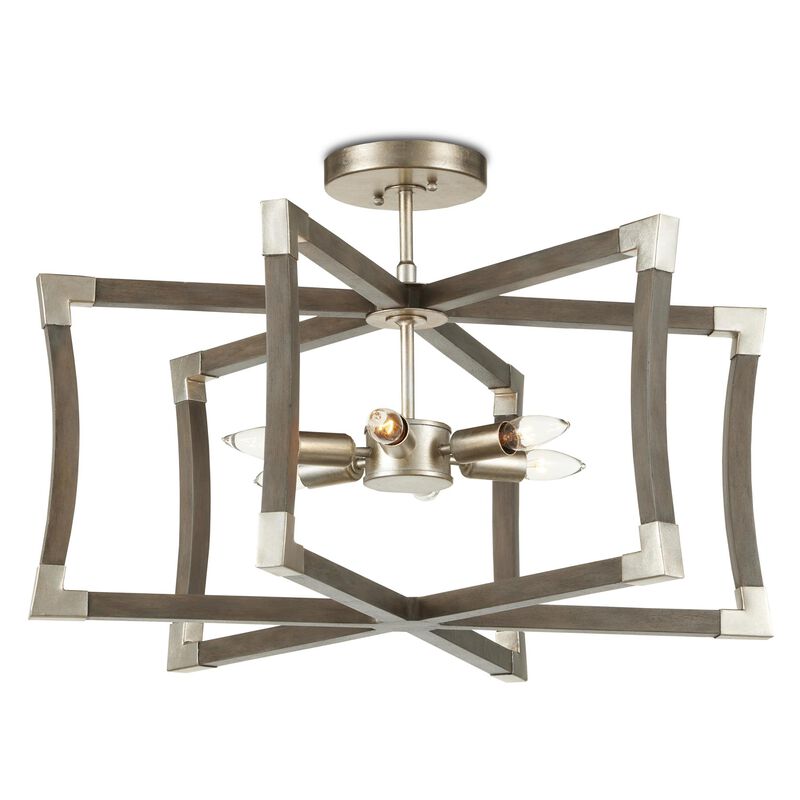 Bastian 27 Inch 6 Light Chandelier by Currey and Company