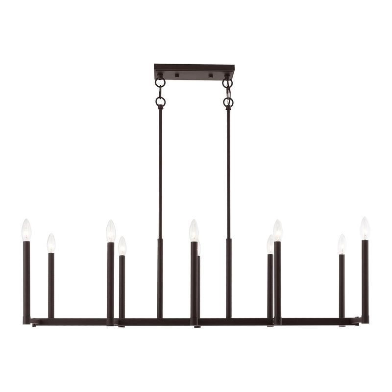 Alpine 42 Inch 10 Light Linear Suspension Light by Livex Lighting