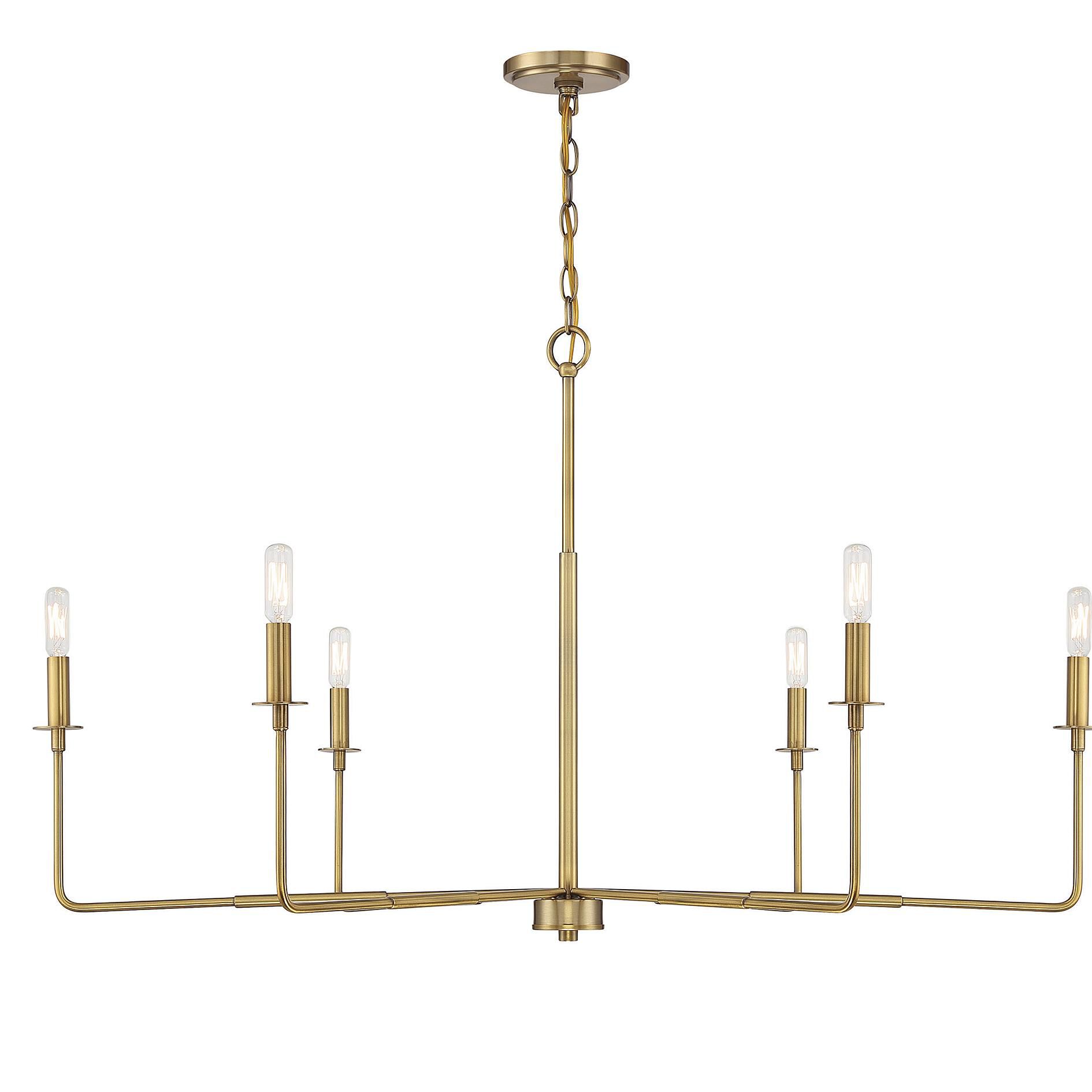 Salerno 42 Inch 6 Light Chandelier by Savoy House