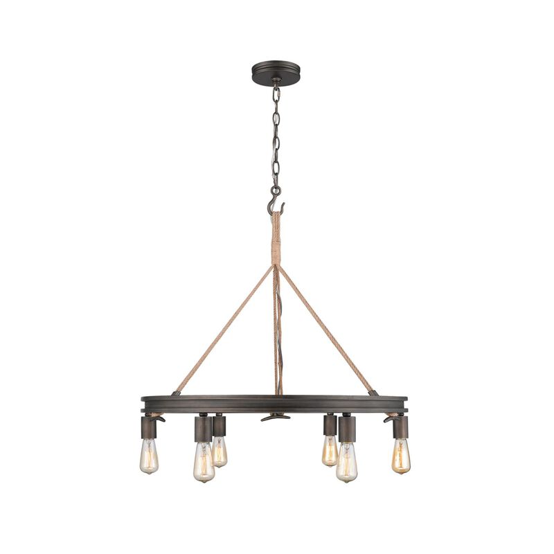 Chatham 26 Inch 6 Light Chandelier by Golden Lighting