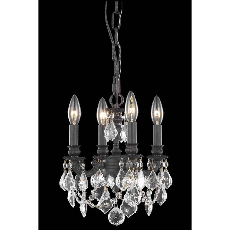 Lillie 10 Inch 4 Light Mini Chandelier by Elegant Lighting