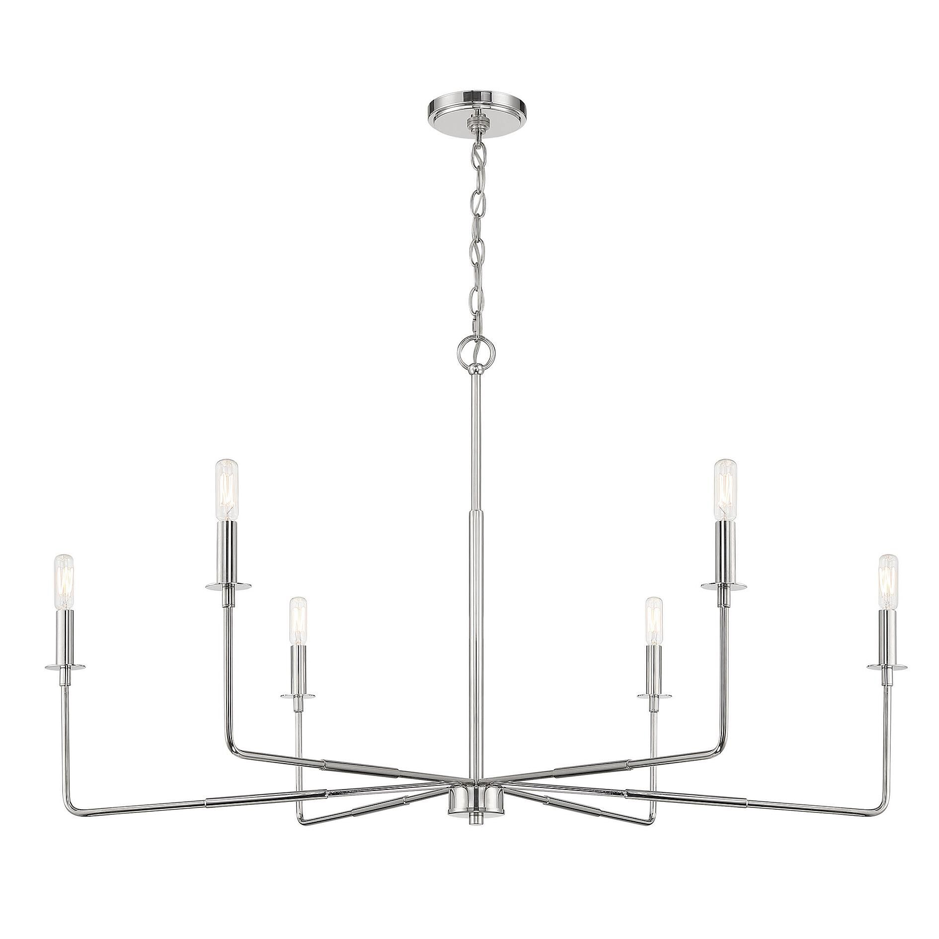 Salerno 42 Inch 6 Light Chandelier by Savoy House