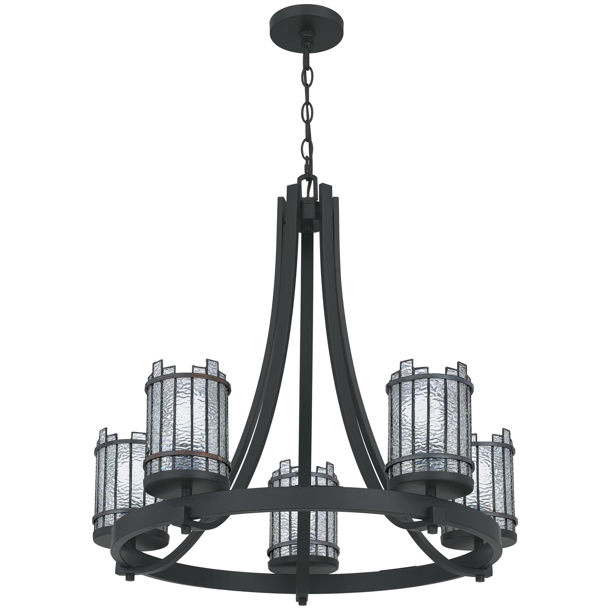 Shown in Matte Black finish and Sepia Art Glass shade