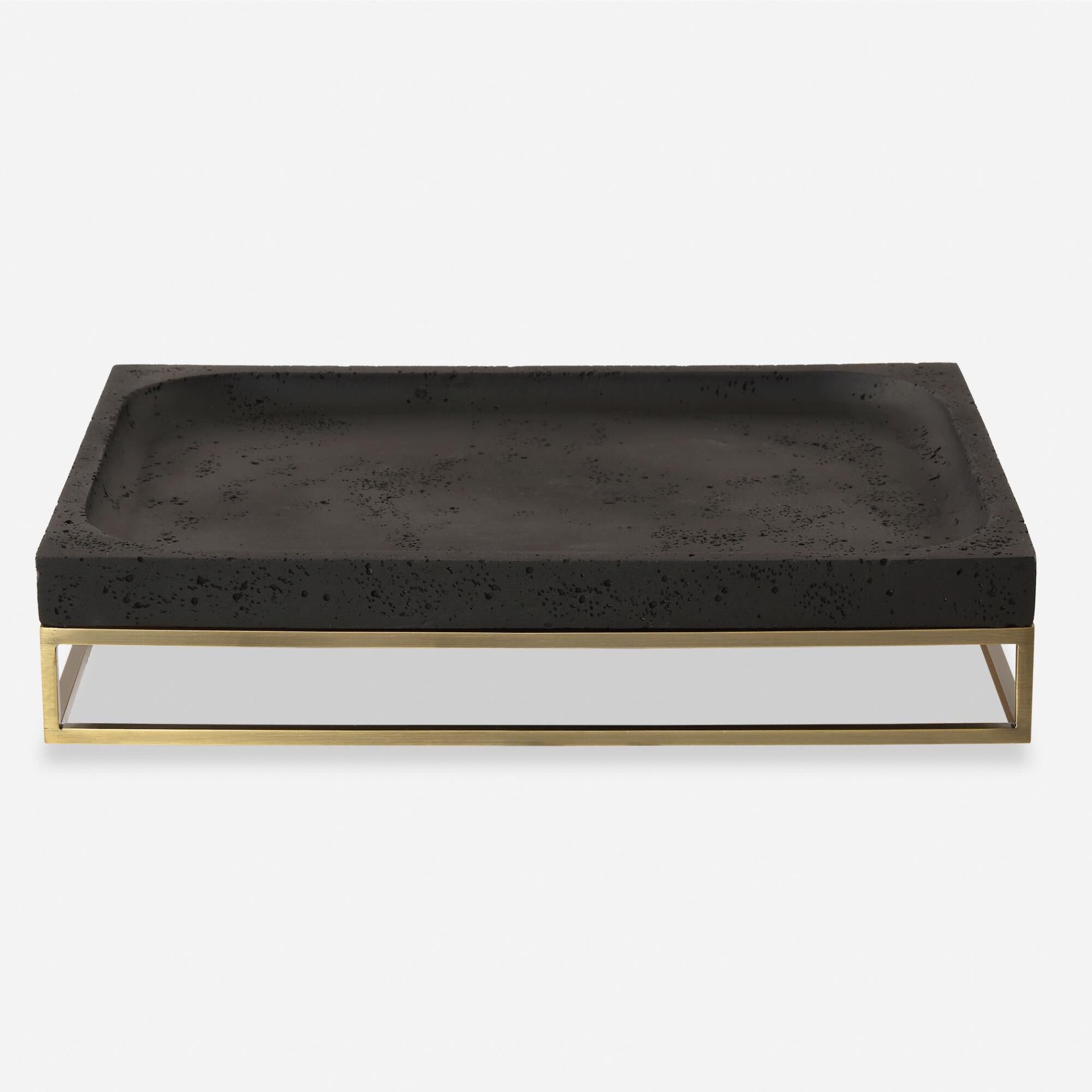 Shown in Discover Elegance Redefined With Our Sleek Rectangular Tray, Meticulously Crafted From A Distinctive finish