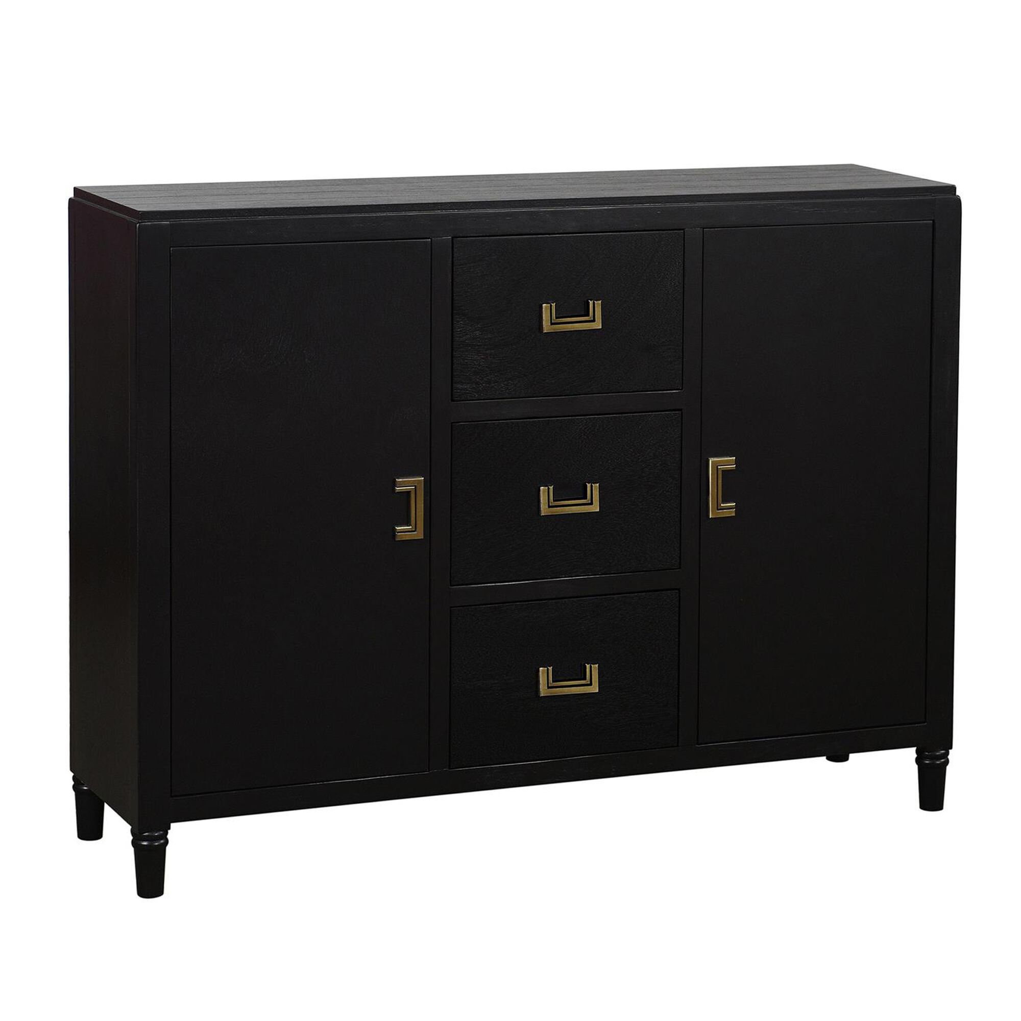 Shown in Black, Antique Gold finish