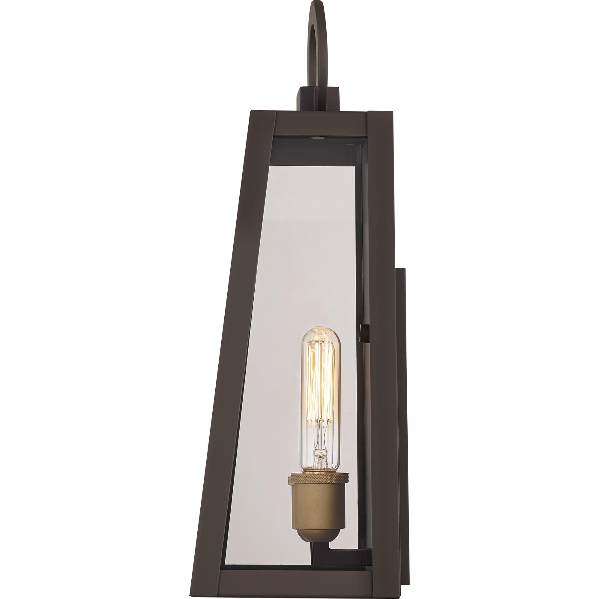 Shown in Old Bronze finish and Clear Glass, Clear Panels Glass shade