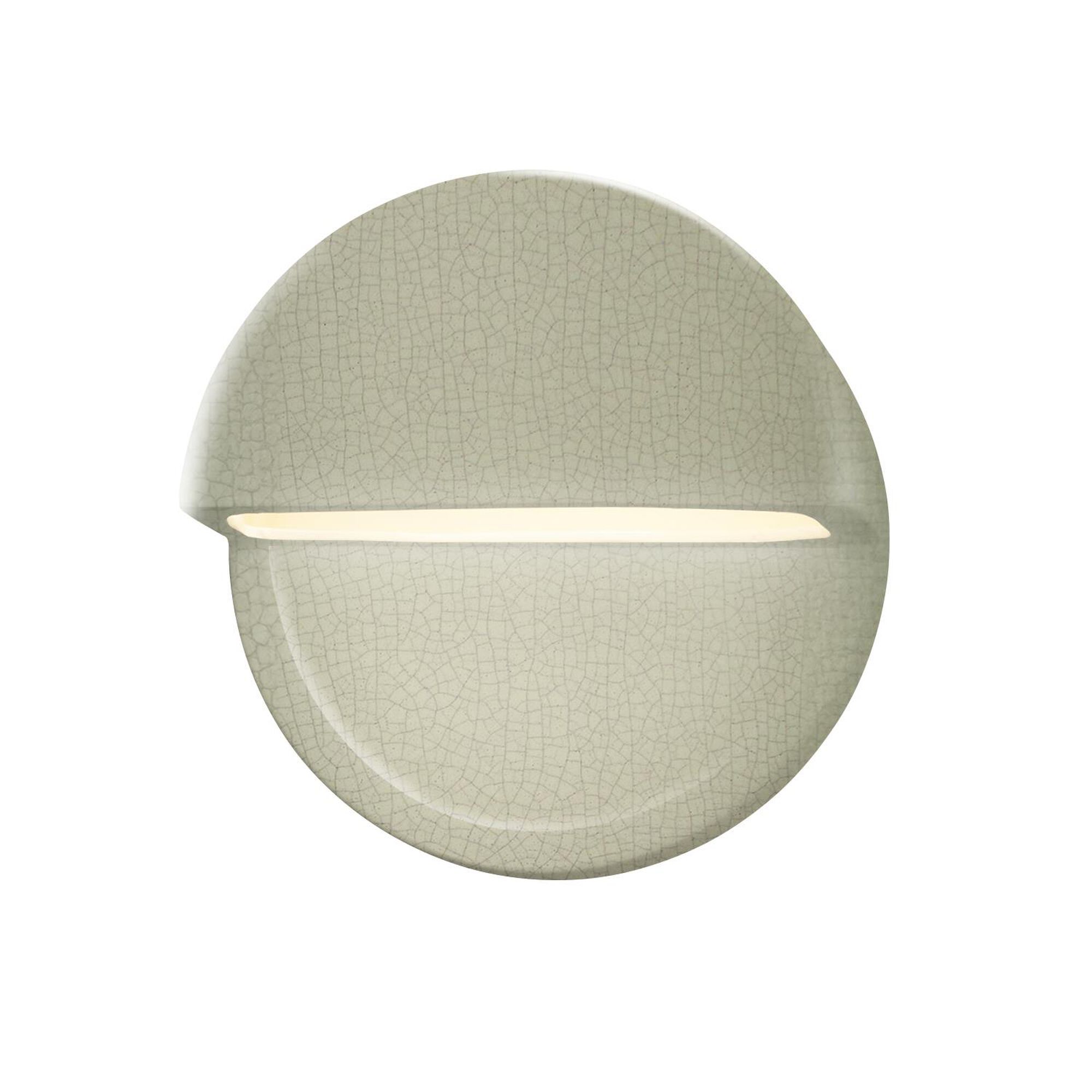 Shown in Celadon Green Crackle finish and Shape - Dome accent