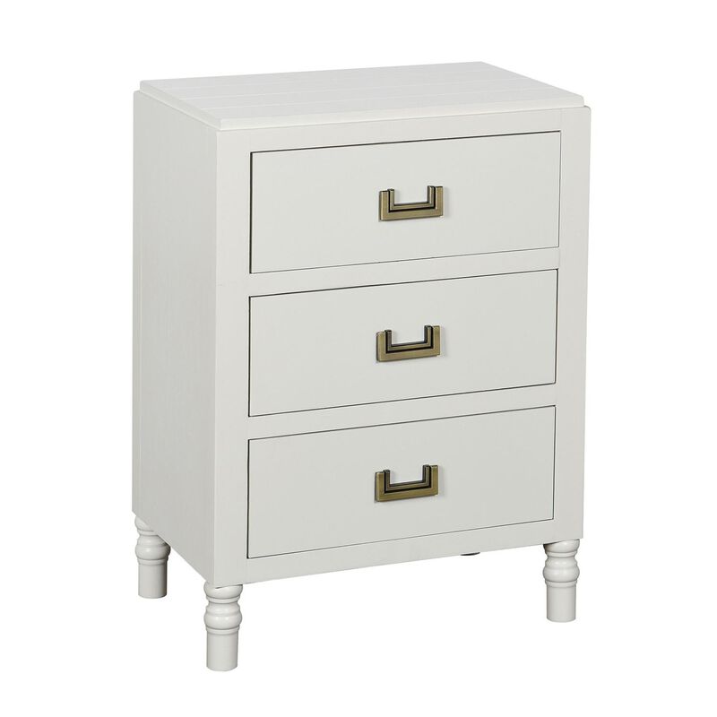 Shown in White, Antique Gold finish