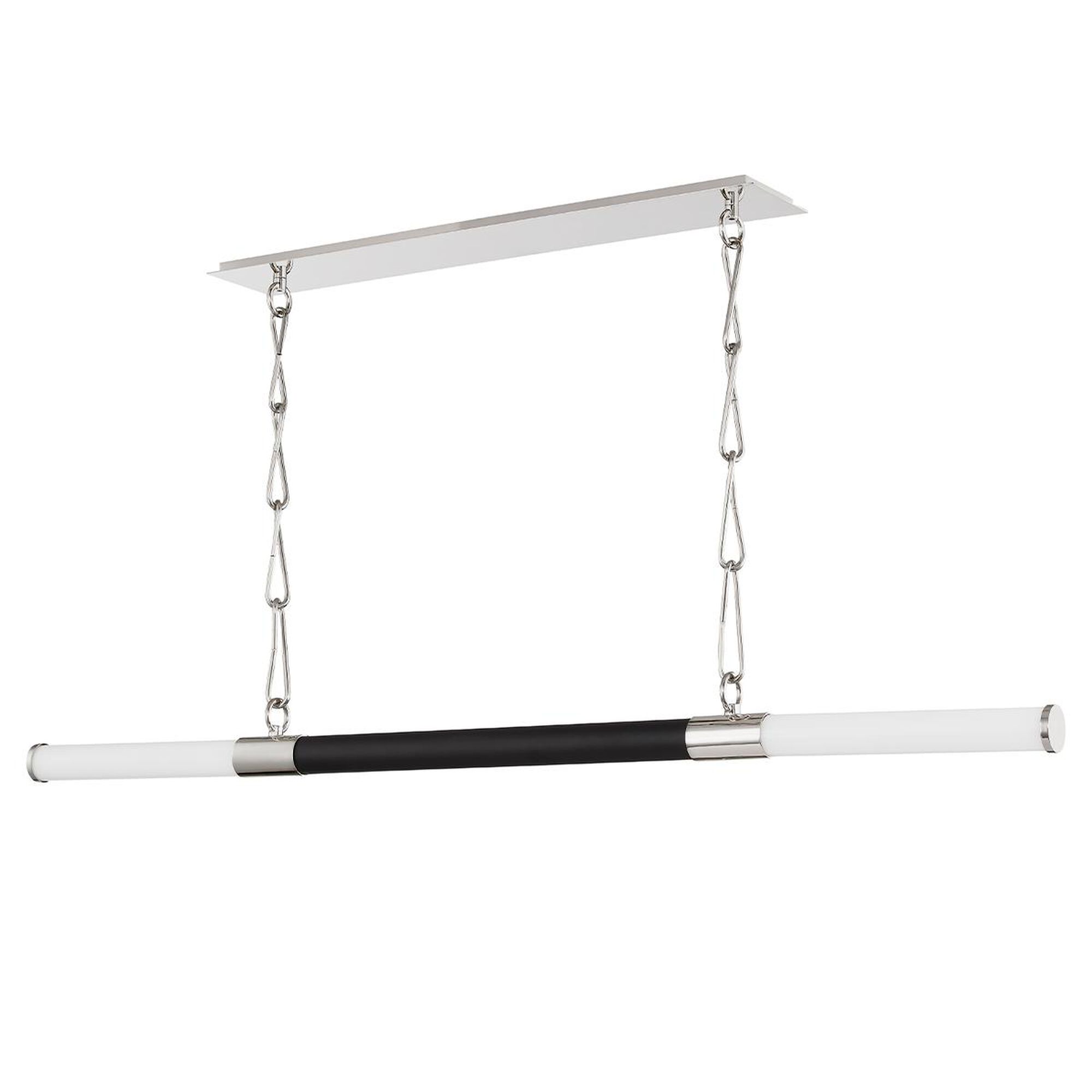 Shown in Polished Nickel/Black finish and White Extruded Jade shade