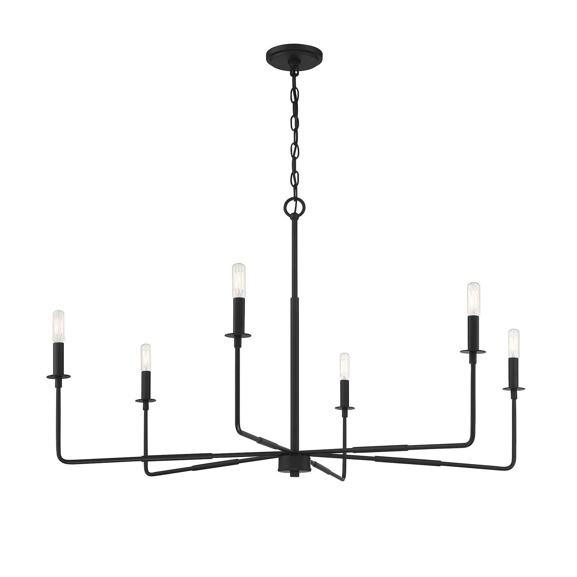 Salerno 42 Inch 6 Light Chandelier by Savoy House