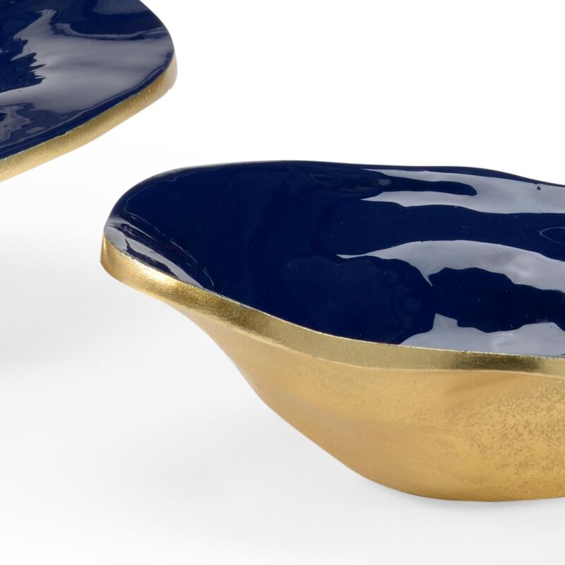 Waving Edge Blue Bowls (S2) Bowl by Wildwood