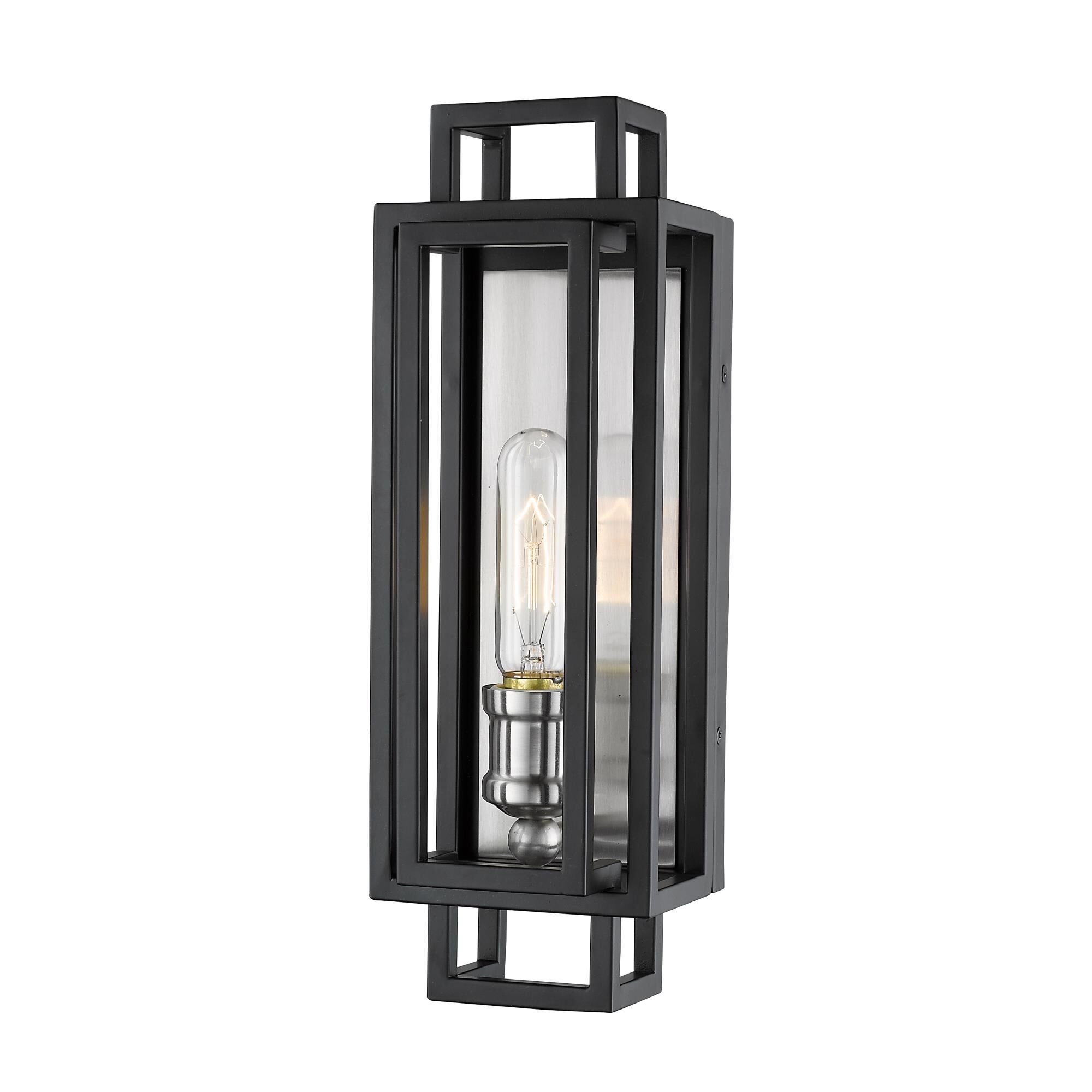 Shown in Black + Brushed Nickel finish and --- glass and --- shade