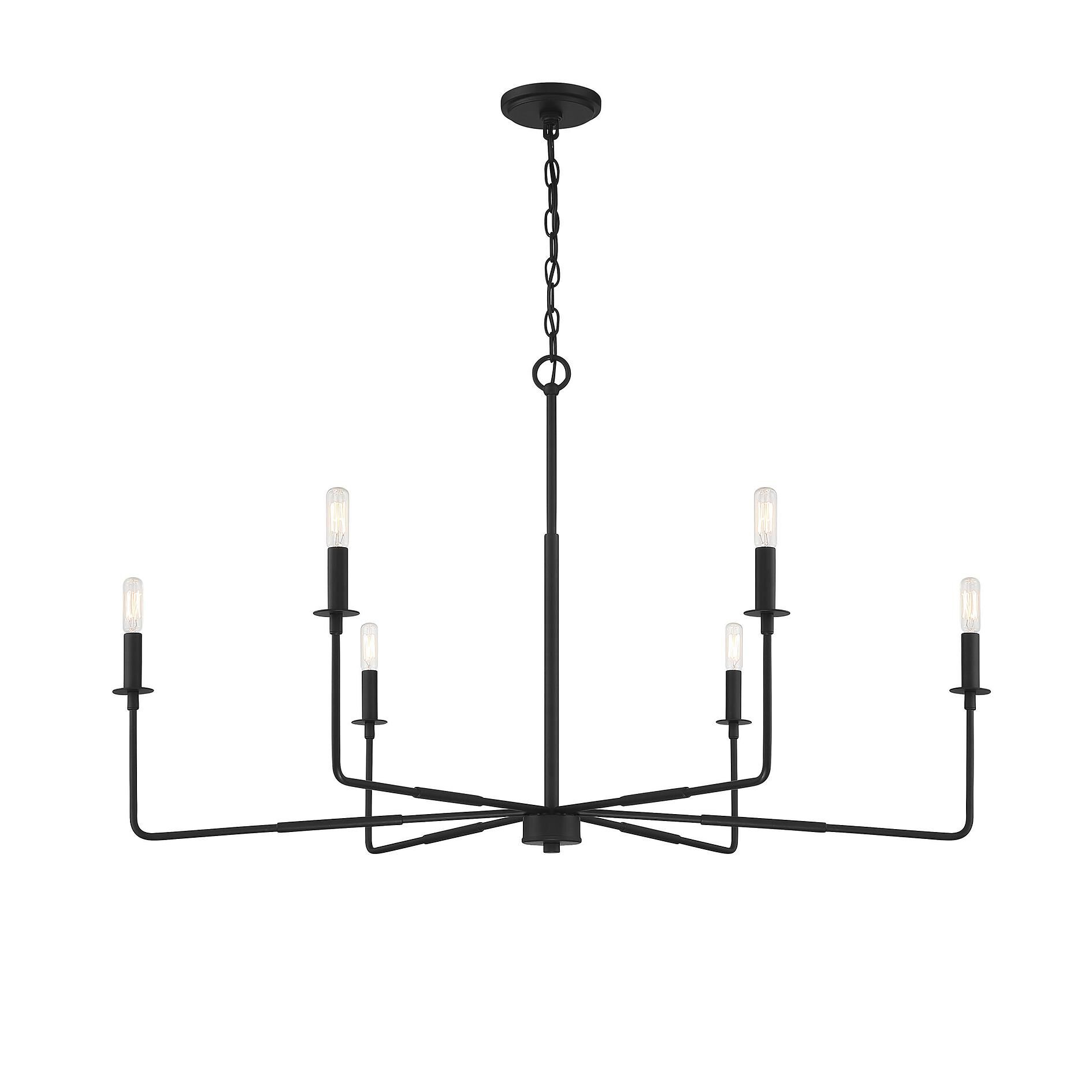 Salerno 42 Inch 6 Light Chandelier by Savoy House