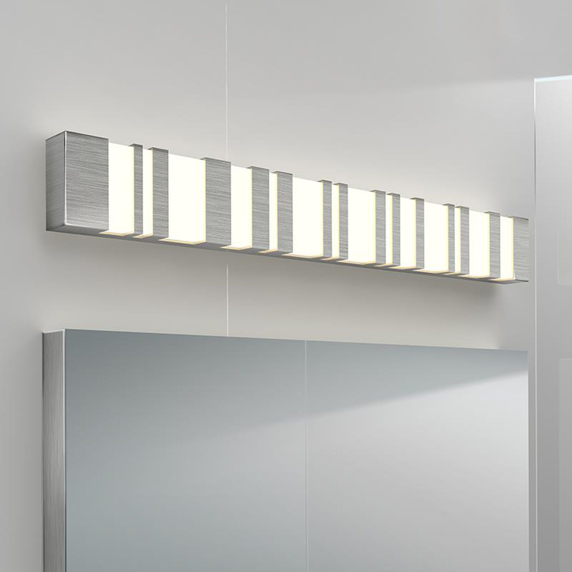 Shown in Polished Stainless Steel finish and White - Optical Acrylic glass and Polished Stainless Steel - Metal shade