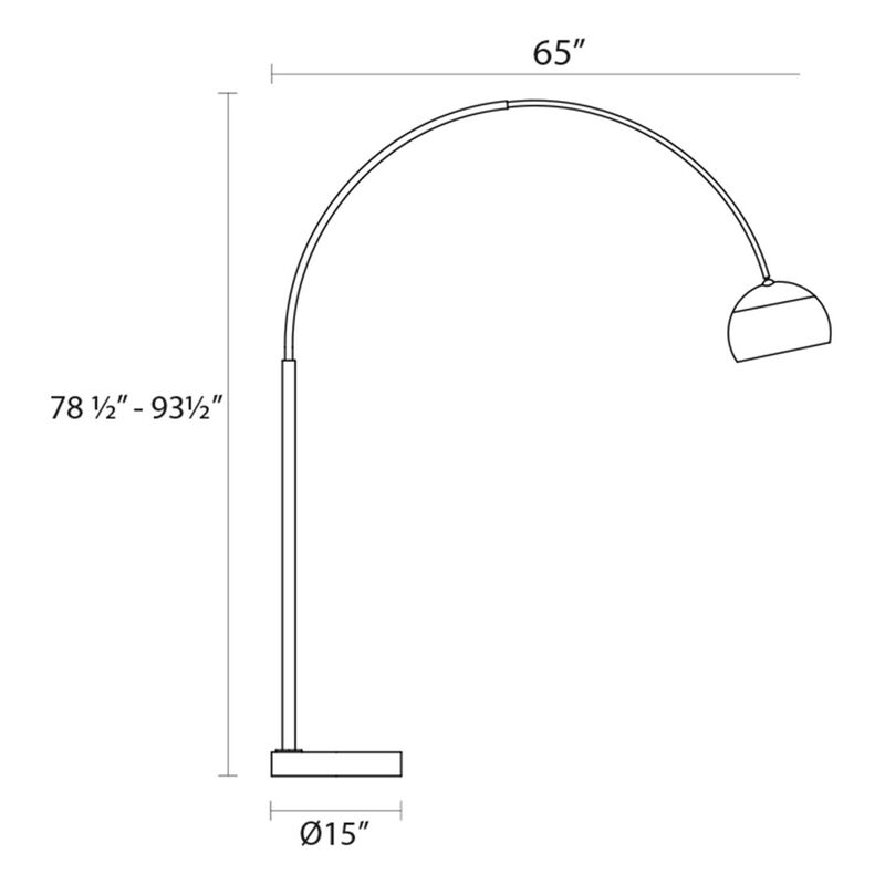 Robert Sonneman Arc 78 Inch Reading Lamp by SONNEMAN