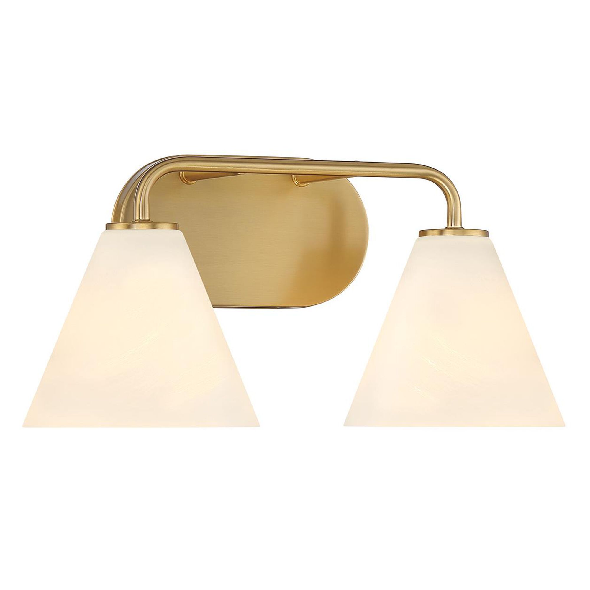 Shown in Warm Brass finish and White Strie glass