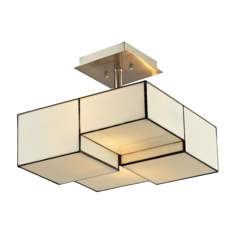 Cubist 7 Inch 2 Light Semi Flush Mount by ELK Lighting