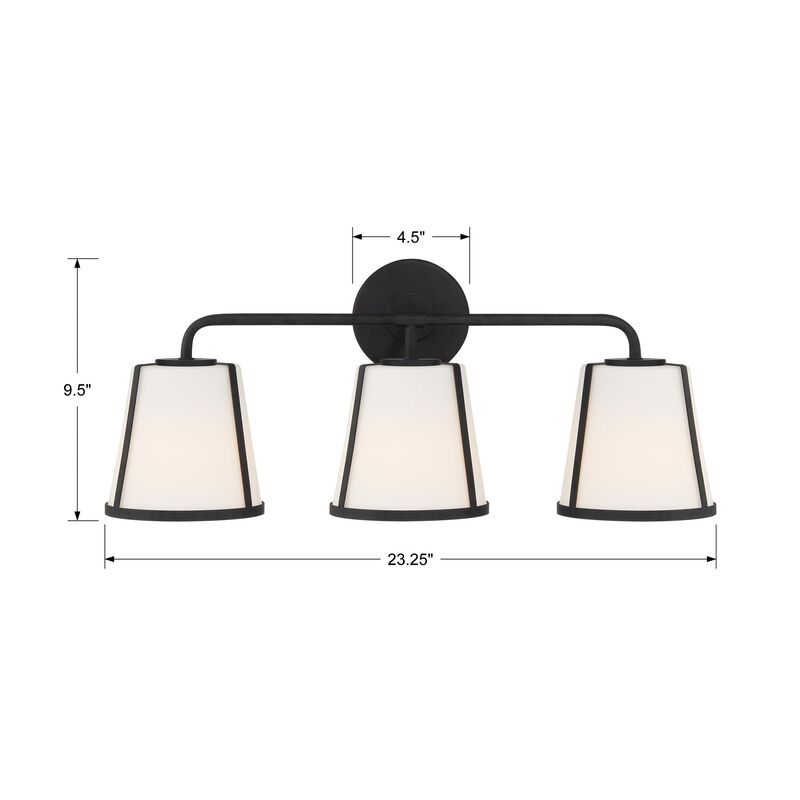 Fulton 3 Light Bath Vanity Light by Crystorama