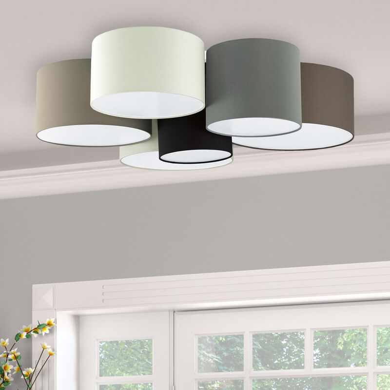 Eglo Pastore 33 Inch 6 Light Semi Flush Mount by Eglo Lighting