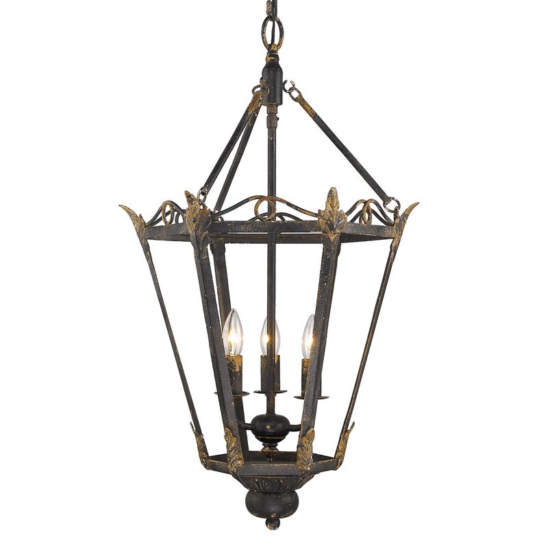 Matilda 18 Inch Cage Pendant by Golden Lighting