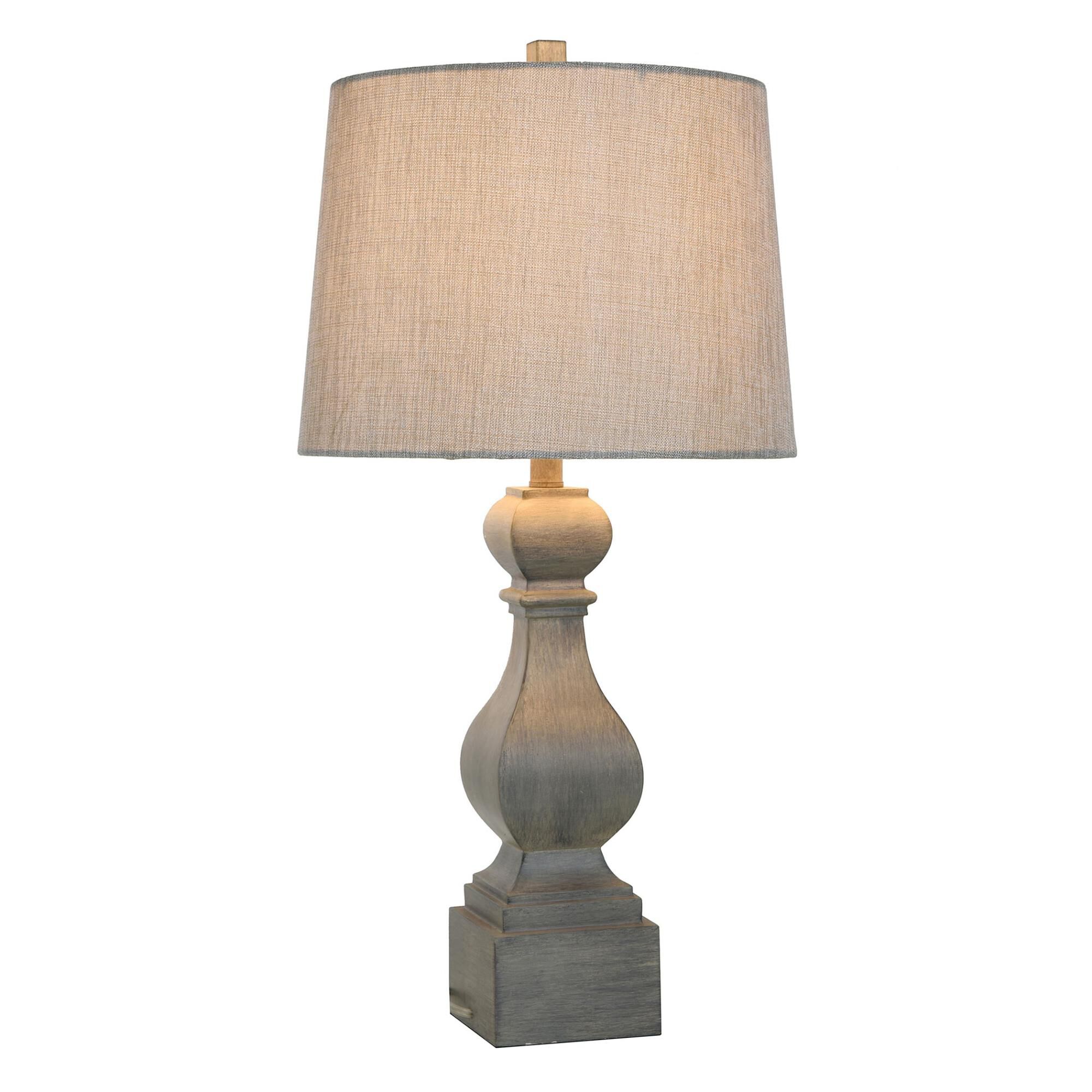 Shown in Gray Distressed finish and Gray Polyester Fabric shade