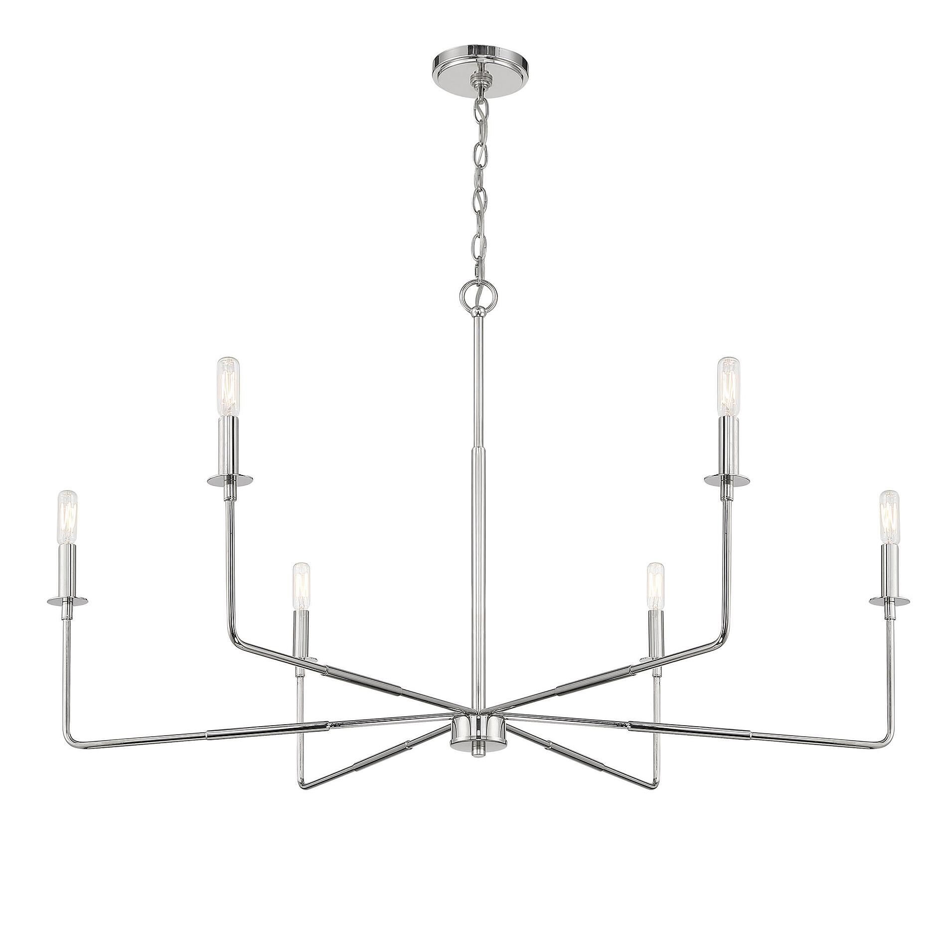 Salerno 42 Inch 6 Light Chandelier by Savoy House